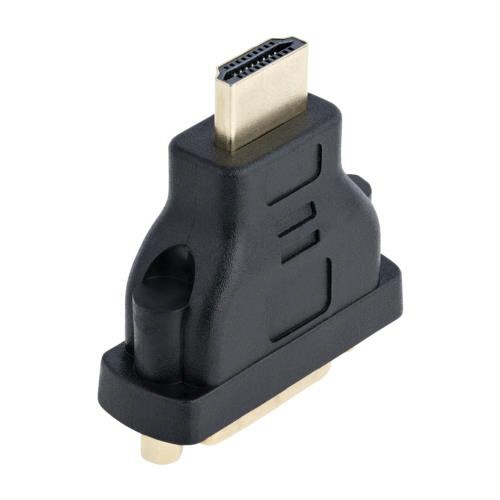 HDMI-DVI-D変換アダプター　ブラック　1個 アダプターのコネクタ部分がはっきり見える状態