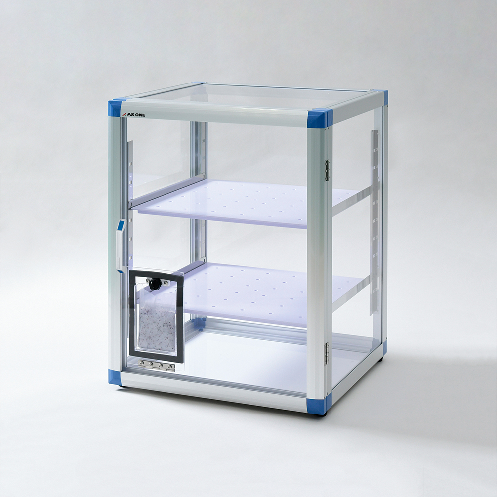 スタンダードデシケーターBG（除湿剤収納ポケット付）強化プラスチック棚画像