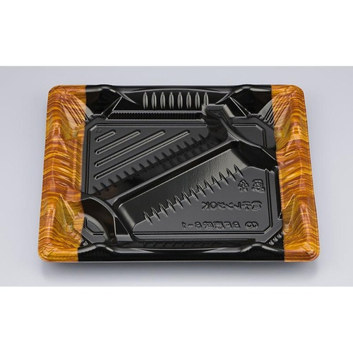 シーピー化成 弁当容器 BF恵味8-1 グリル木目 本体(N)画像