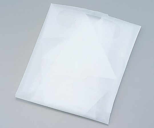ナビロールエプロン(袖付き)　クリア　50枚入 透明なエプロンがクリーンにパッケージされた様子