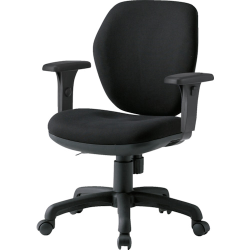 ＴＯＫＩＯ　オフィスチェア　Ｔ字肘付　ブラック画像