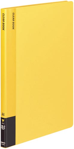 クリヤーブック固定式　Ａ４縦　２０Ｐ　黄　１０冊画像