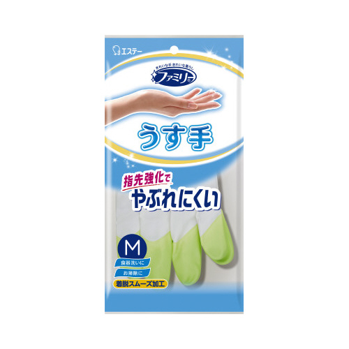 ファミリー　ビニールうす手指先強化　Ｍ　グリーン画像
