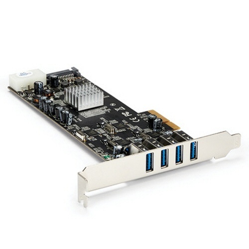 USB　3.0　4ポート増設PCI　Expressインターフェースカード　ブラック　1個