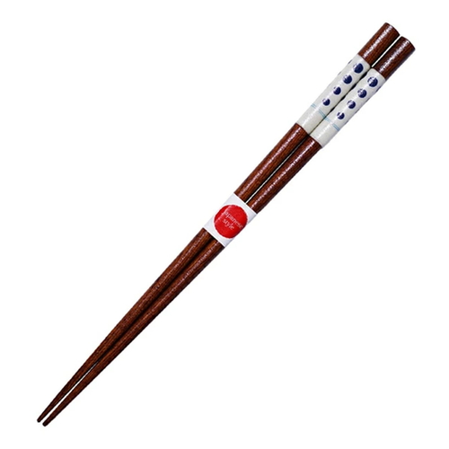 箸 23cm ジャパニーズスタイル陶器柄 木製 水玉画像