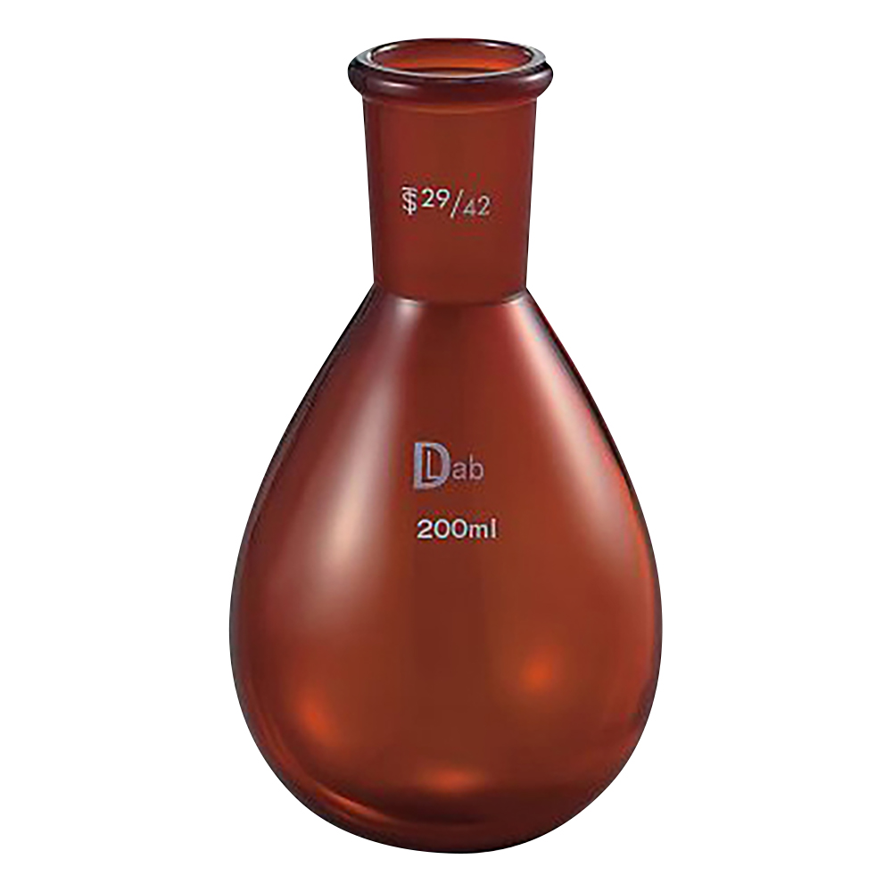 共通摺合ナスフラスコ（茶褐色）　200mL　29/42画像