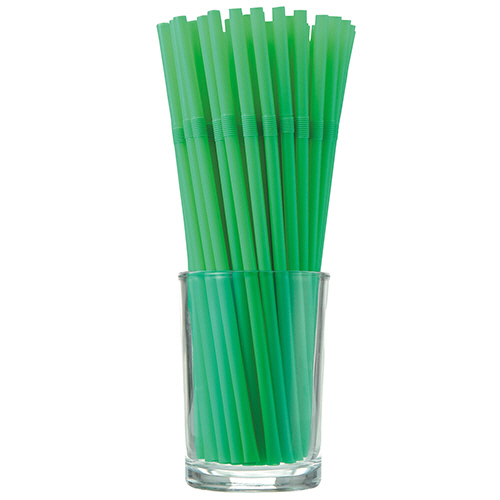 ﾌﾚｯｸｽｽﾄﾛｰ(無包装) Φ6×210mm ｸﾞﾘｰﾝ 1ﾊﾟｯｸ(500本)画像