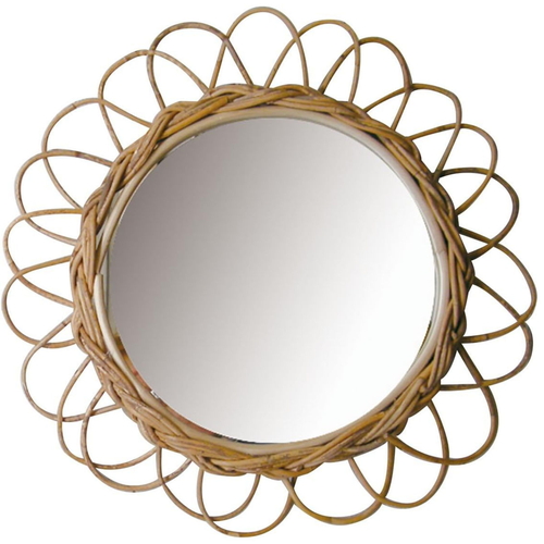 ウォールミラー アラログフラワーミラー L