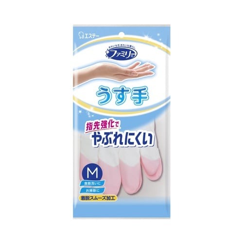 ファミリー　ビニールうす手指先強化　Ｍ　ピンク画像