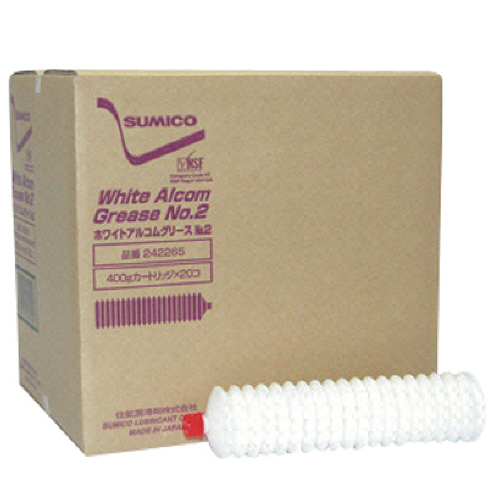 住鉱 ｸﾞﾘｰｽ(食品機械用) ﾎﾜｲﾄｱﾙｺﾑｸﾞﾘｰｽNo.2 400g 1本画像