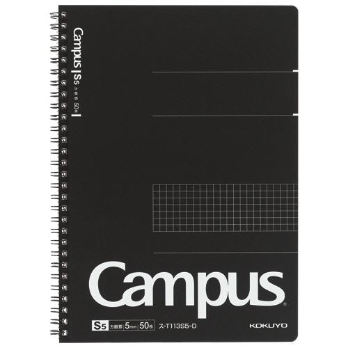 ｷｬﾝﾊﾟｽ ﾂｲﾝﾘﾝｸﾞﾉｰﾄ ｾﾐB5 5mm方眼罫(ｶｯﾄｵﾌ) 50枚 1冊画像