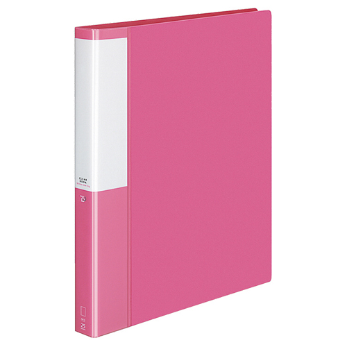 ｸﾘﾔｰﾌﾞｯｸ(POSITY) 替紙式 A4ﾀﾃ 30穴 25ﾎﾟｹｯﾄ付属 背幅33mm ﾋﾟﾝｸ 1冊画像