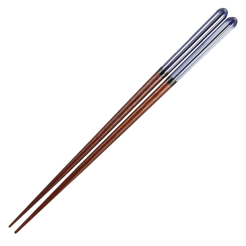 箸 うるしde暮らそ 漆十草 23cm 漆塗り ブルー画像