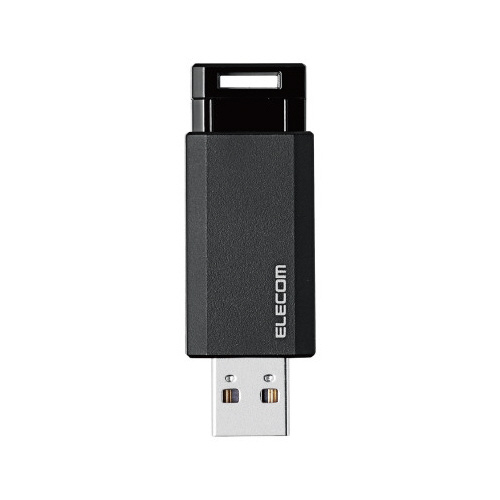 ＵＳＢ３．１メモリー　ノック式　１２８ＧＢブラック画像