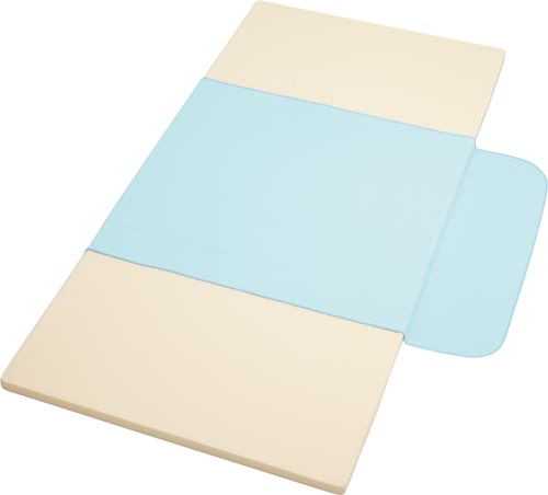 防水シーツスムースニットタイプ　　サックス画像