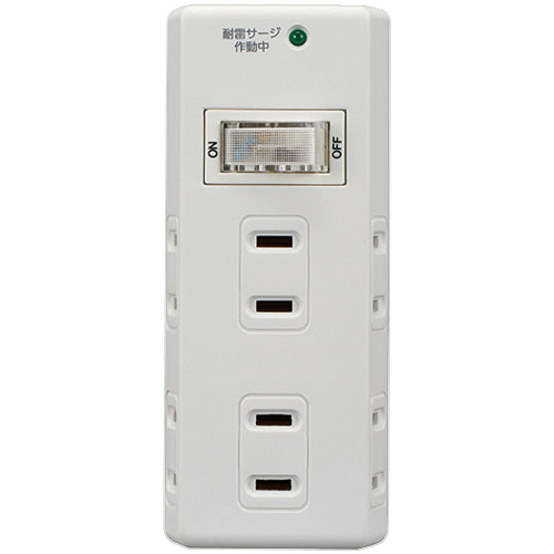 耐雷ｻｰｼﾞ 耐雷集中ｽｲｯﾁ付6個口ﾀｯﾌﾟ 1個画像