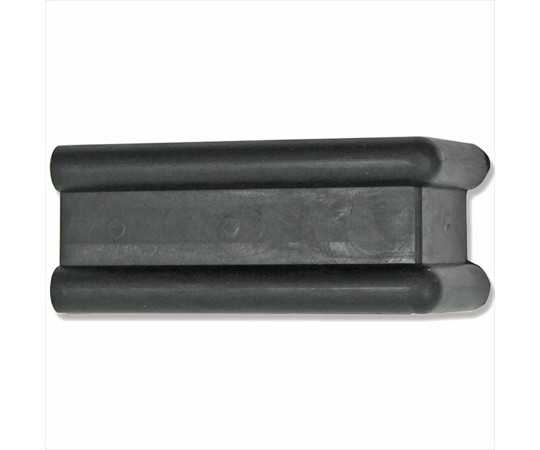 バンパーゴム No.2 縦90mm×横30mm×高さ42mm 黒いバンパーゴムが2個並んでいる状態、側面に表面の質感が見える