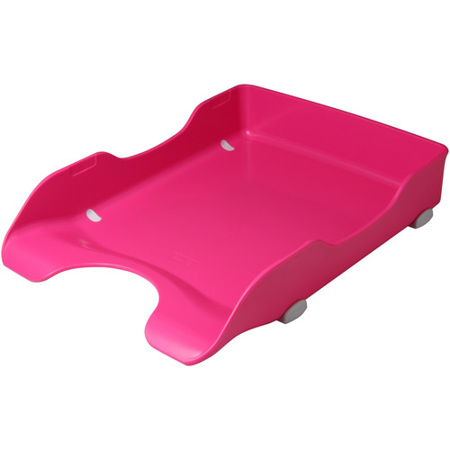 ﾃﾞｽｸﾄﾚｰ A4ﾀﾃ 桃 1個