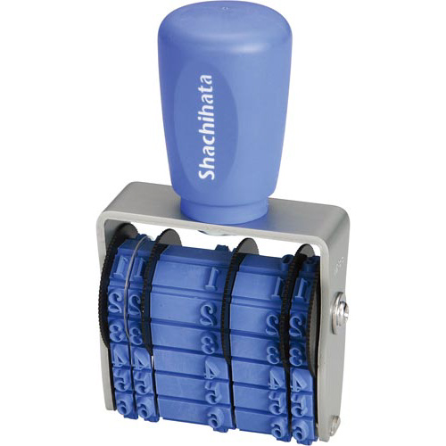 エルゴグリップ回転ゴム印　欧文トビ日付３号明朝体画像