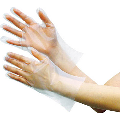 ﾎﾟﾘｴﾁﾚﾝ使い捨て手袋 厚手 外ｴﾝﾎﾞｽ SS 1箱(200枚)画像