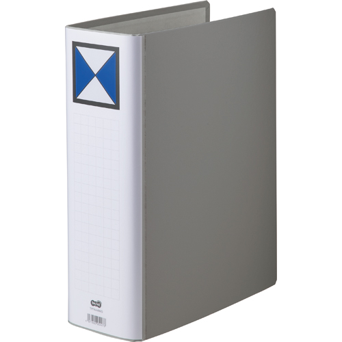 両開きﾊﾟｲﾌﾟ式ﾌｧｲﾙ A4ﾀﾃ 800枚収容 80mmとじ 背幅96mm ｸﾞﾚｰ 1冊画像