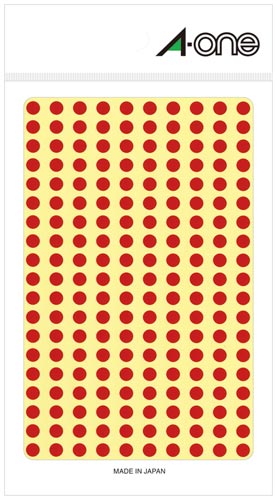 カラーラベル　丸型　５ｍｍ径　赤画像