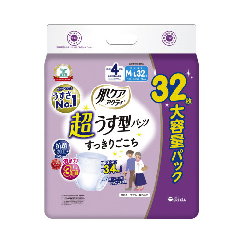 肌ケアアクティ　超うす型パンツ　　ＭーＬ　４回分画像