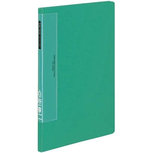 クリヤーブックＷＣ　固定式Ａ４縦２０Ｐ緑１０冊画像