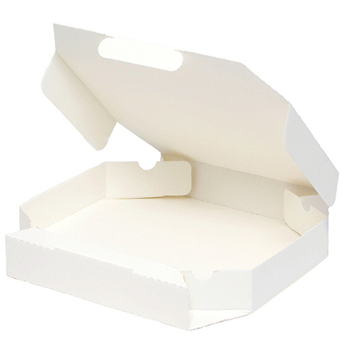 SWAN 食品容器 ﾋﾟｻﾞ箱 10ｲﾝﾁ用 白無地 1ｾｯﾄ(100枚:25枚×4ﾊﾟｯｸ)画像