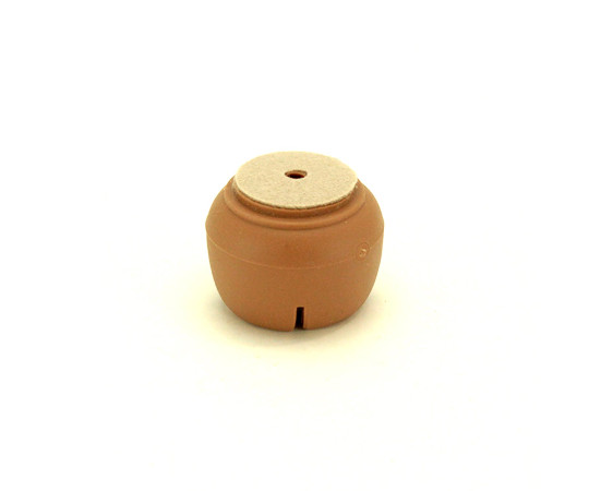 ワイドフェルトキャップ　角脚用　16-24mm 上面から見た状態で、円形のフェルト素材が波状に加工されている様子