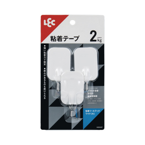 粘着ツ－ルフックワイド（大）３個入