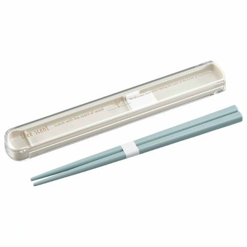 弁当小物 ひのきのぷら 引フタ箸箱セット HS-16 ブルー