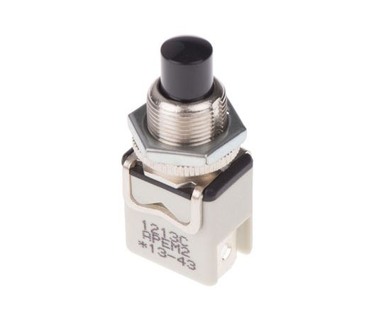 プッシュボタンスイッチ　単極単投（SPST）　2　A　@　24　V　dc　モーメンタリ　パネルマウント画像