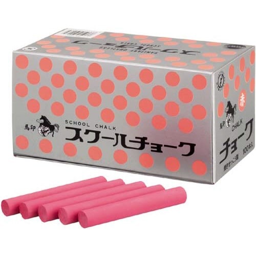 スクールチョーク　赤　１００本画像
