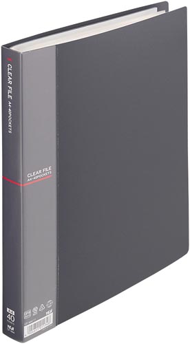 クリアファイルＡ４縦４０Ｐダークグレー画像