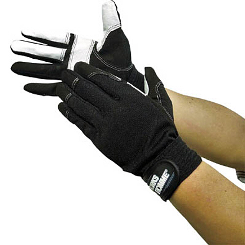 WORKS HOMME 人工皮革手袋 豚革当付 M 1双画像