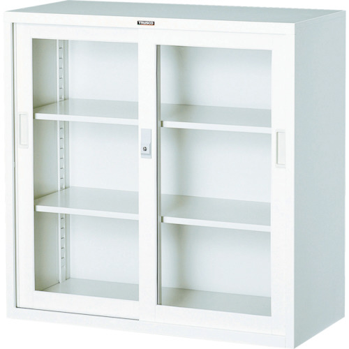 ｽﾀﾝﾀﾞｰﾄﾞ書庫(D400) ｶﾞﾗｽ引違 880×H880 ﾎﾜｲﾄ 1台画像