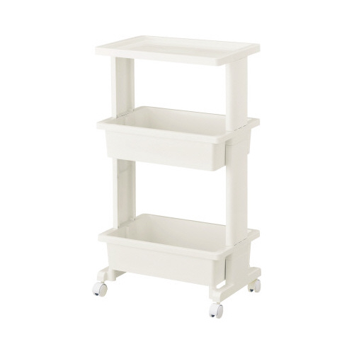 リセスタイル　テーブルワゴン３段プラスホワイトＸ３画像