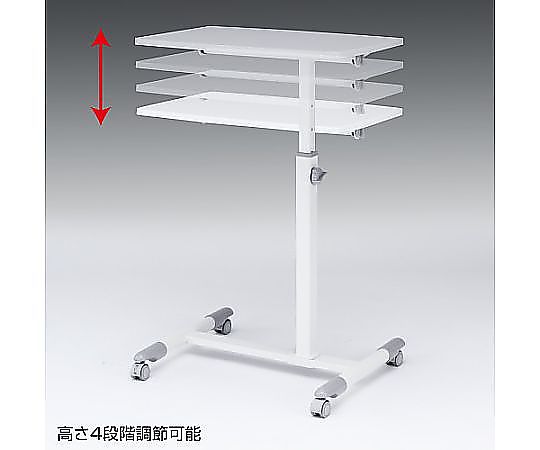 600×450×700-880mm　パソコンデスク（昇降式 シンプルなデザインの昇降機能付きデスクが正面から見える状態