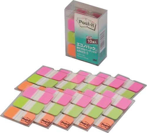 超丈夫なインデックス２　３色４０×１８　１０パック画像