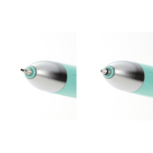 多機能ペン　ブレン2+S　0.7mm　(軸色:黒)　1本 軸色が黒のボディに、先端の異なる2種類のペン先が見える状態