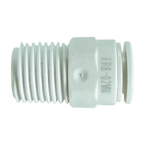 ﾀｯﾁｺﾈｸﾀｰﾌｧｲﾌﾞ 樹脂ﾒｲﾙｺﾈｸﾀｰ W(白)8mm･R1/4 1個画像