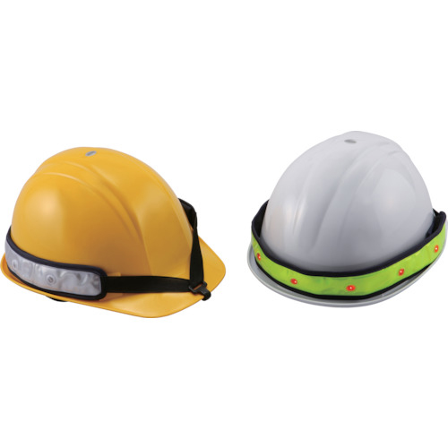 ヘルメット取付用LEDヘルバンド　ライム　1個画像