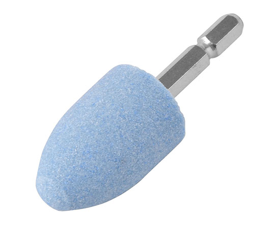 六角軸付砲弾型砥石　25×38mm　ステン用