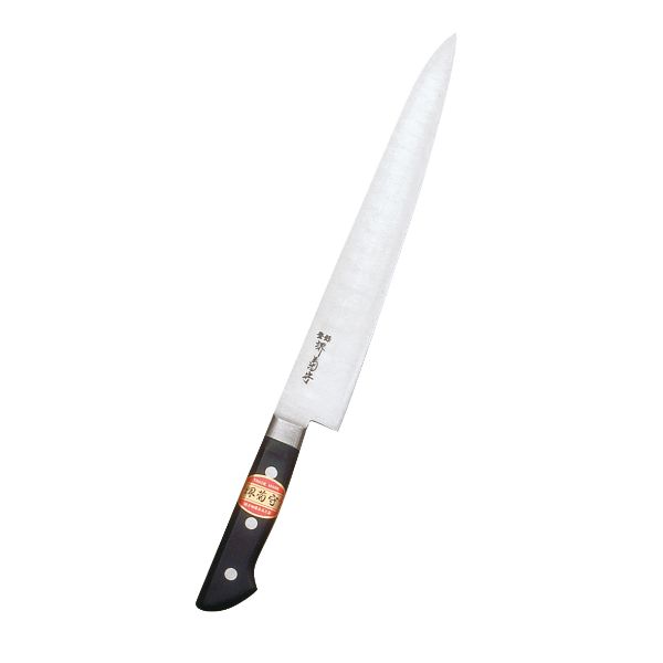 包丁　堺菊守　日本鋼　口金付　筋引30cm　N-230　河村刃物画像
