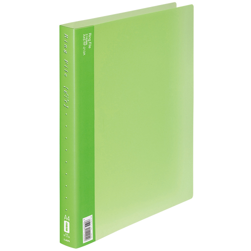 ﾘﾝｸﾞﾌｧｲﾙ(ｴｰﾙ) A4ﾀﾃ 2穴 150枚収容 背幅30mm ｸﾞﾘｰﾝ 1冊画像