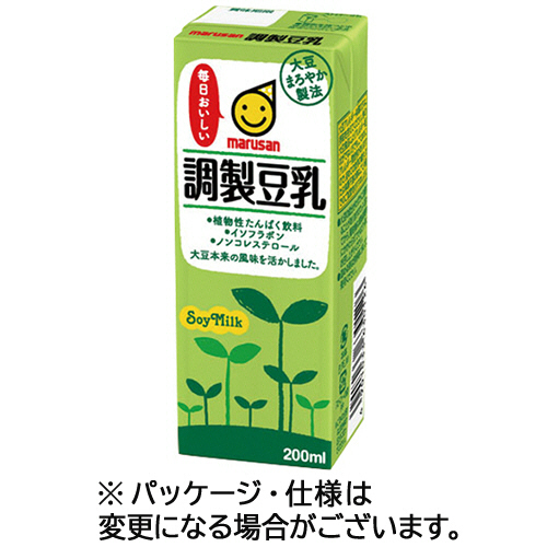 調製豆乳 200mL 紙ﾊﾟｯｸ 1ｹｰｽ(24本)画像