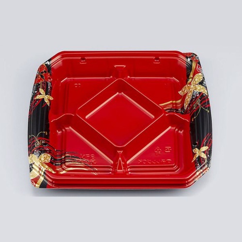 シーピー化成 弁当容器 BFN味音(みおん)13-2 結花赤 本体画像