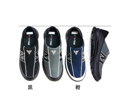 [LL] クロッグスニーカー(黒) 横から見たデザインのシンプルなスニーカー