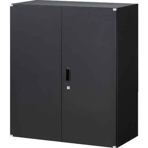 ユニット型壁面書庫　両開き　上・下置両用　W900×D450×H1050mm　ブラック　1台